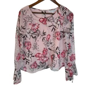 NWT Cupcakes & Cashmere Terra Blouse Pink Small